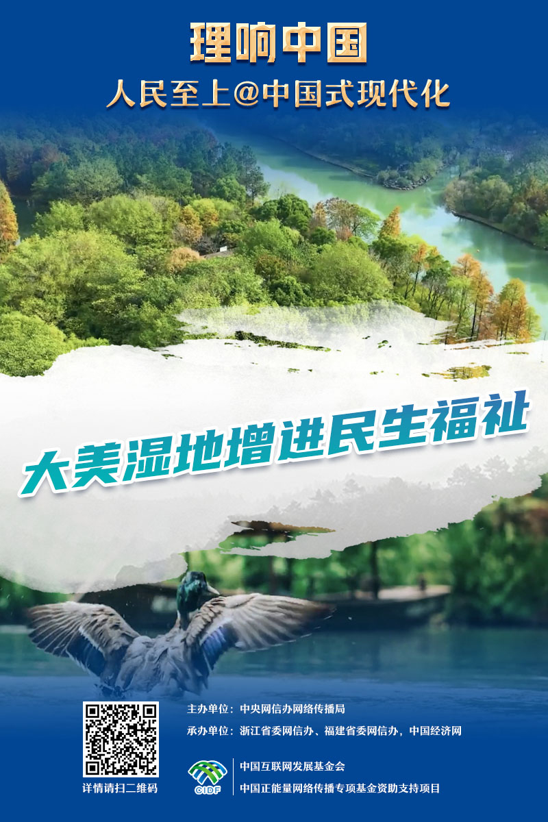【理响中国·人民至上@中国式现代化】海报|西溪湿地:和谐共享的"城市